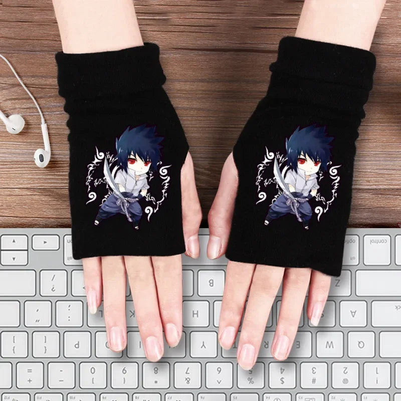 Naruto Anime Cosplay Black Gloves