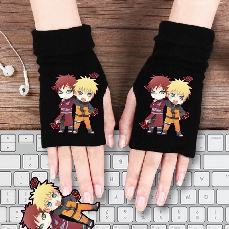 Naruto Anime Cosplay Black Gloves