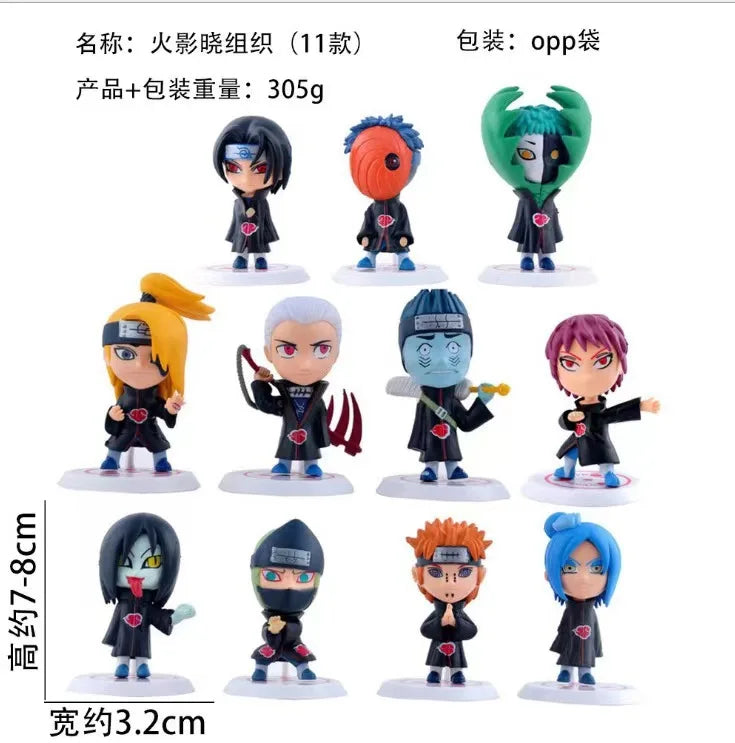 Naruto Akatsuki Mini Figure 11 Pcs/Set