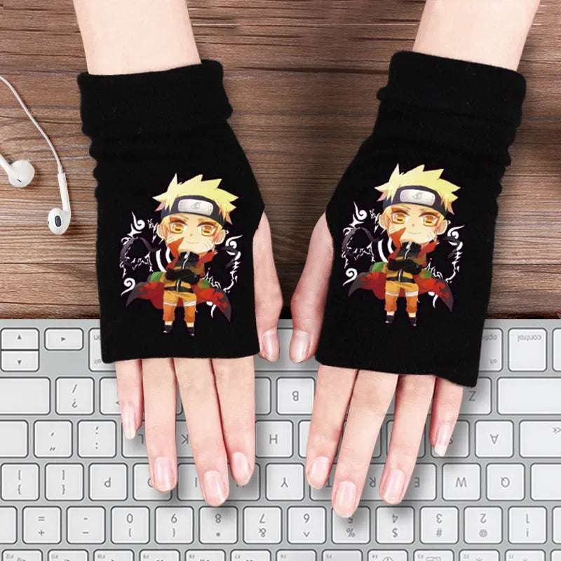 Naruto Anime Cosplay Black Gloves